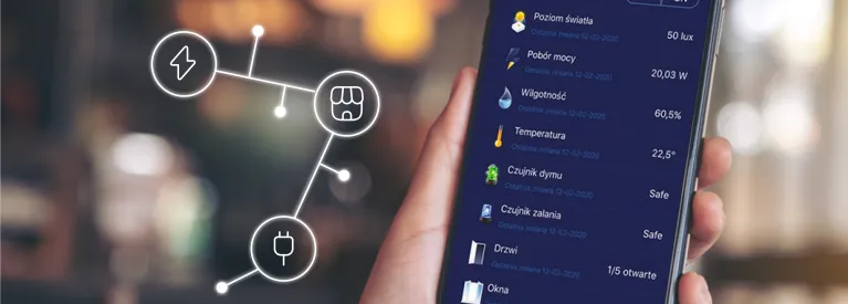 Telefon, na którego ekranie wyświetla się Enea Smart