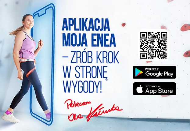 Sportsmenka Ola Kałucka promująca aplikację Moja Enea