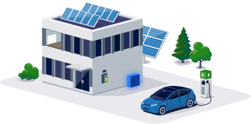 Budynek nowoczesnych rozwiązań - pompa ciepła